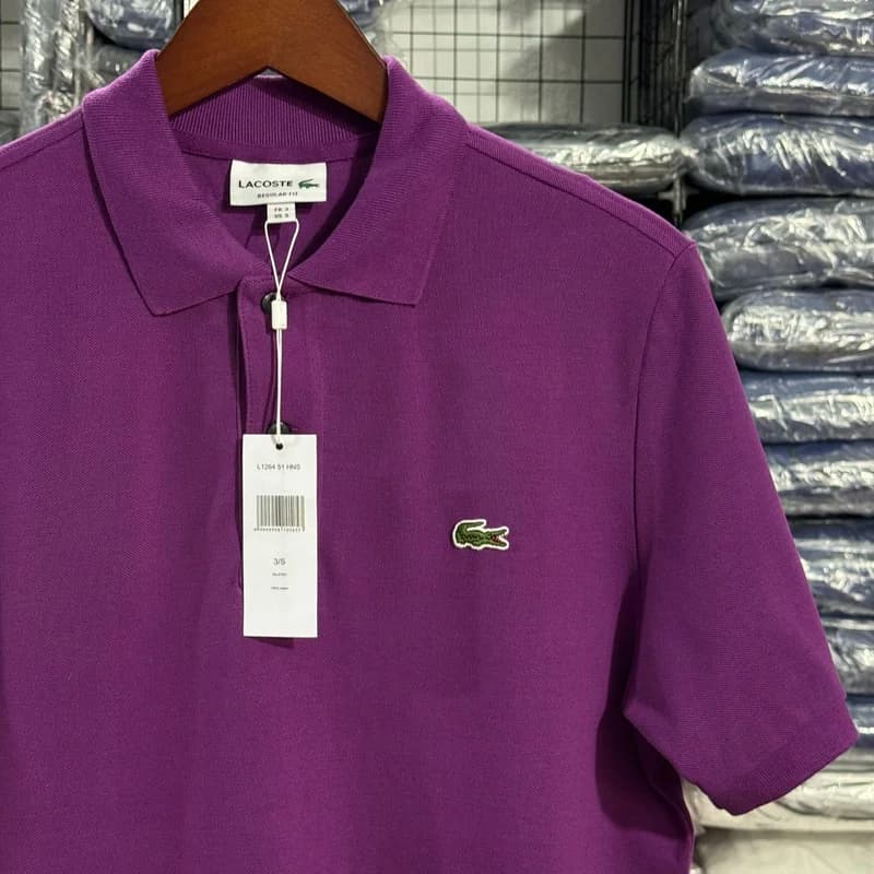 Polo Basica Lacoste Cor Roxo