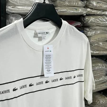 Camiseta Estampada Lacoste cor Branco