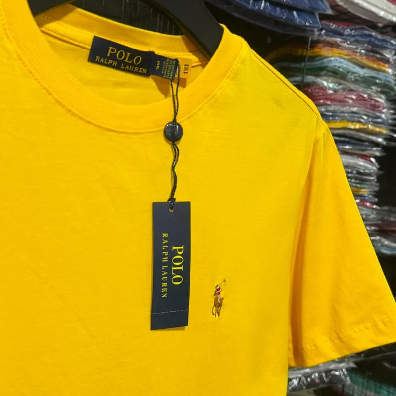 Camiseta Basica Ralph Lauren Colorido cor Amarela — imagem 1 de 1