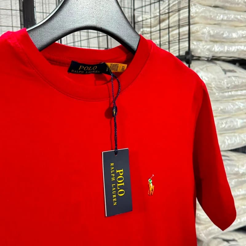 Camiseta Basica Ralph Lauren Colorido cor Vermelha — imagem 1 de 1